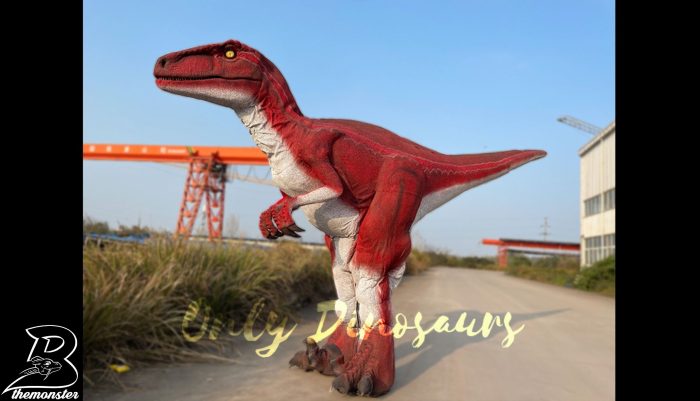 Jurassic Park Red Raptor Dinosaur in vendita sul Bthemonster.com