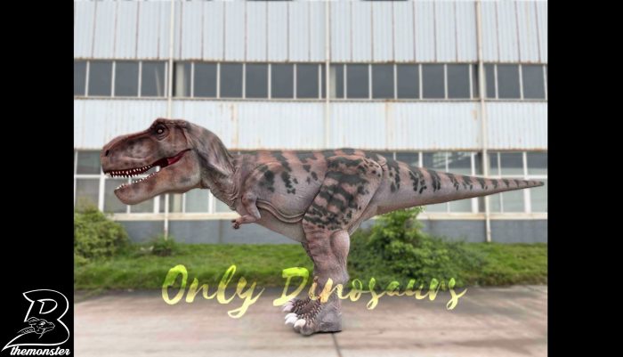 Lifesize Tyrannosaurus Rex Stilts Dinosaur Costume in vendita sul Bthemonster.com